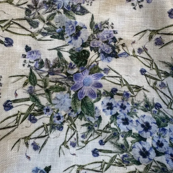 & Other Stories Blue Floral Puff Sleeve Blouse - Picture 6 of 8